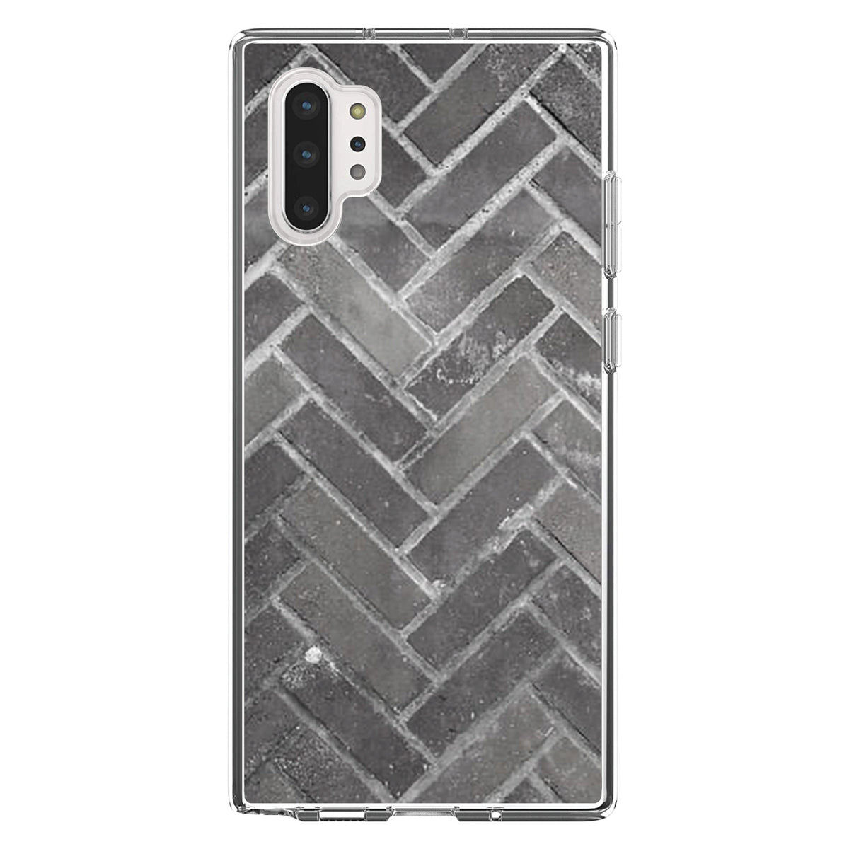 Herringbone Brick Floor Clear Shockproof iPhone Case, view 10
