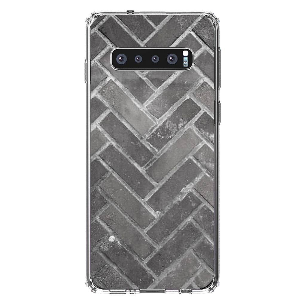 Herringbone Brick Floor Clear Shockproof iPhone Case, view 16