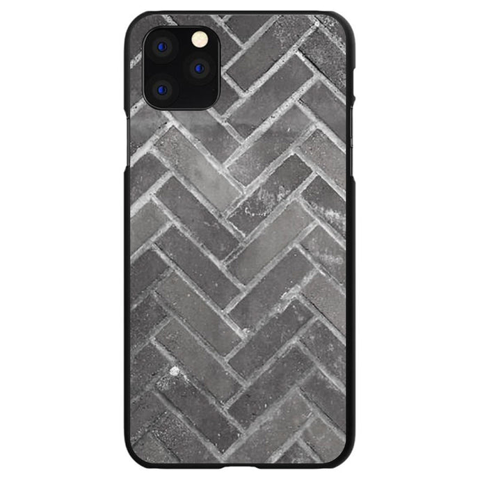 DistinctInk® Hard Plastic Snap-On Case for Apple iPhone or Samsung Galaxy - Herringbone Brick Floor