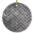 Herringbone Brick Floor Ceramic Ornament