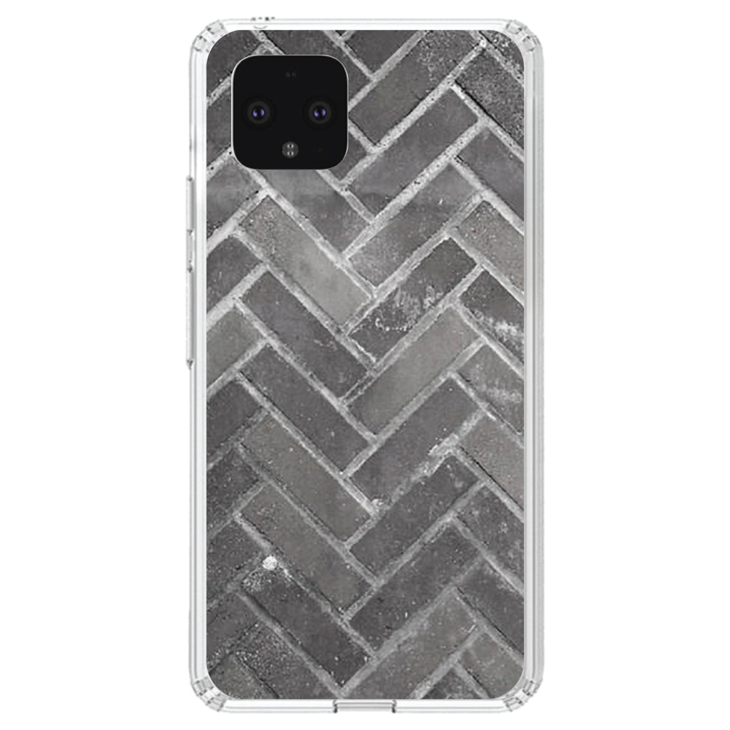 Herringbone Brick Floor Clear Shockproof iPhone Case, view 23