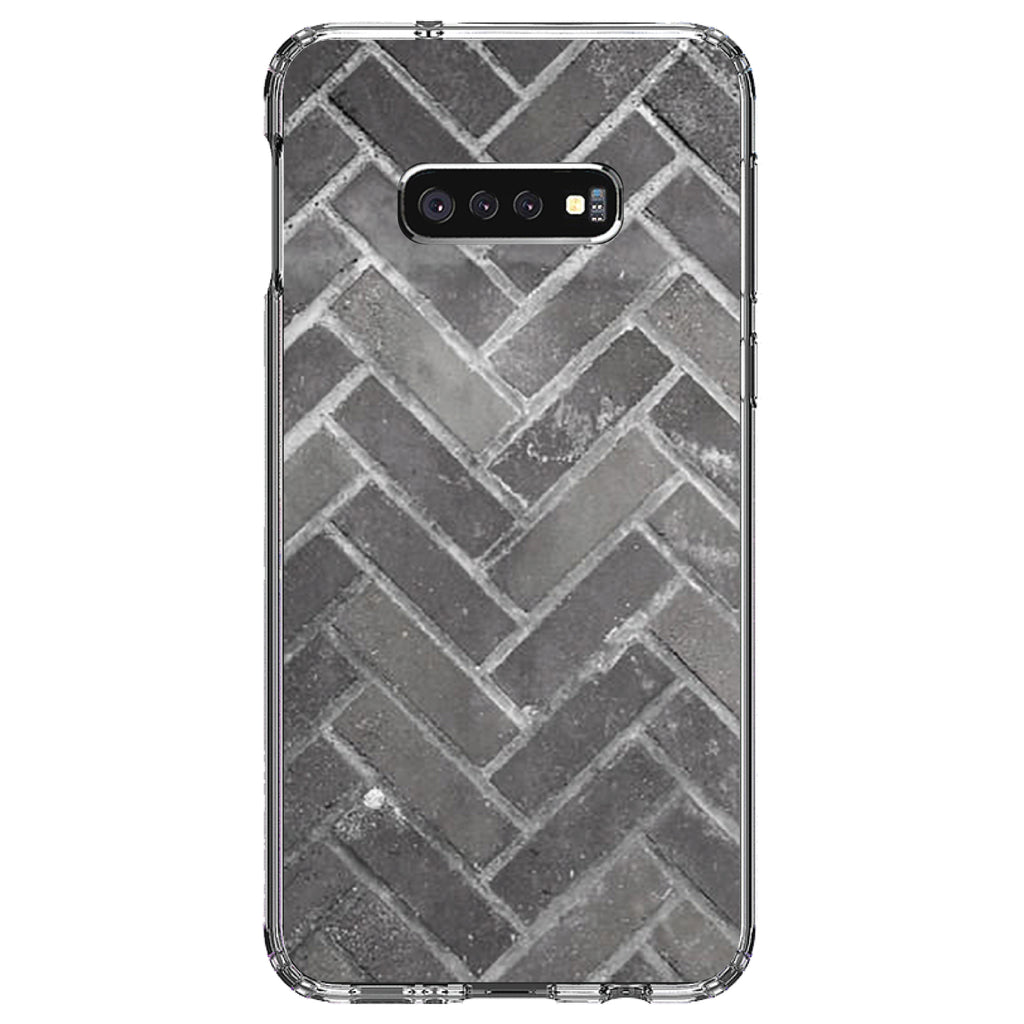 Herringbone Brick Floor Clear Shockproof iPhone Case, view 18