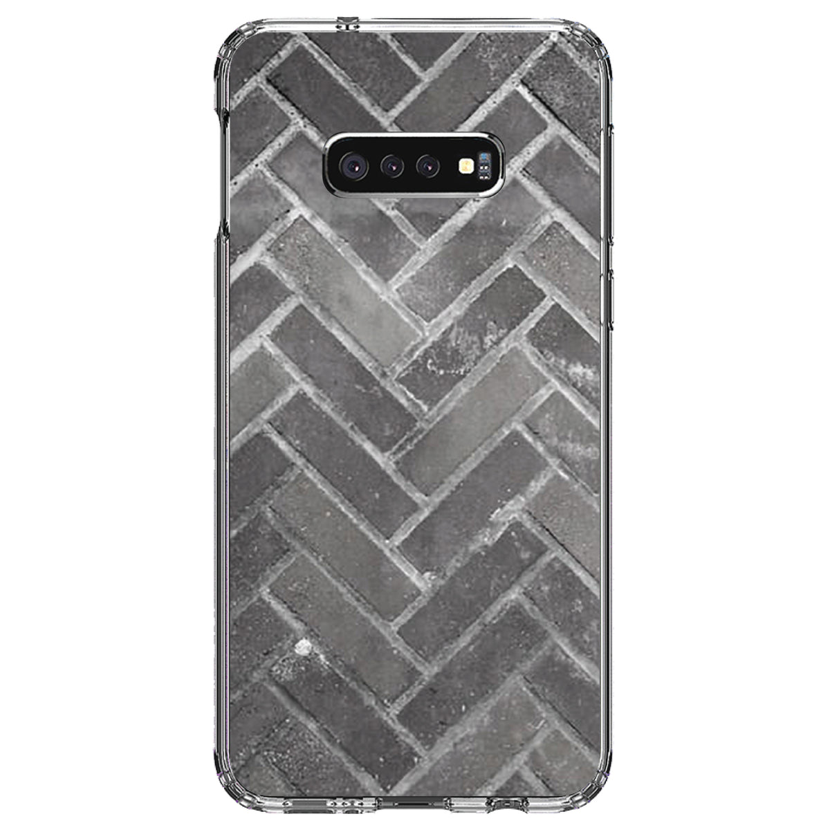 Herringbone Brick Floor Clear Shockproof iPhone Case, view 18
