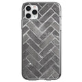 Herringbone Brick Floor Clear Shockproof iPhone Case