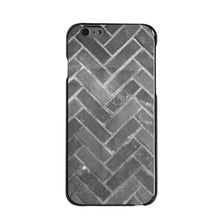 DistinctInk® Hard Plastic Snap-On Case for Apple iPhone or Samsung Galaxy - Herringbone Brick Floor