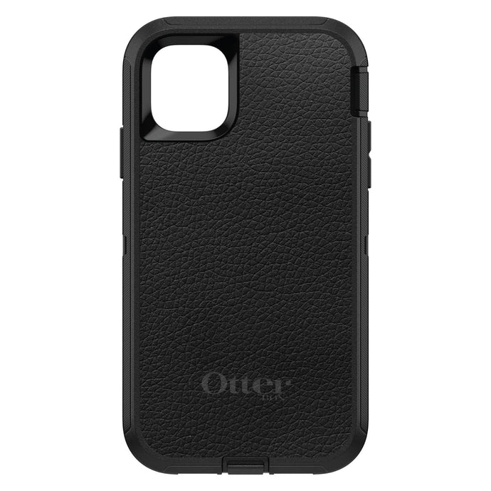 DistinctInk™ OtterBox Defender Series Case for Apple iPhone / Samsung Galaxy / Google Pixel - Black Leather Print Design