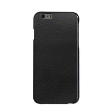 DistinctInk® Hard Plastic Snap-On Case for Apple iPhone or Samsung Galaxy - Black Leather Print Design