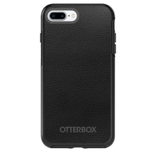 DistinctInk™ OtterBox Symmetry Series Case for Apple iPhone / Samsung Galaxy / Google Pixel - Black Leather Print Design