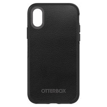 DistinctInk™ OtterBox Symmetry Series Case for Apple iPhone / Samsung Galaxy / Google Pixel - Black Leather Print Design