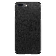 DistinctInk® Hard Plastic Snap-On Case for Apple iPhone or Samsung Galaxy - Black Leather Print Design