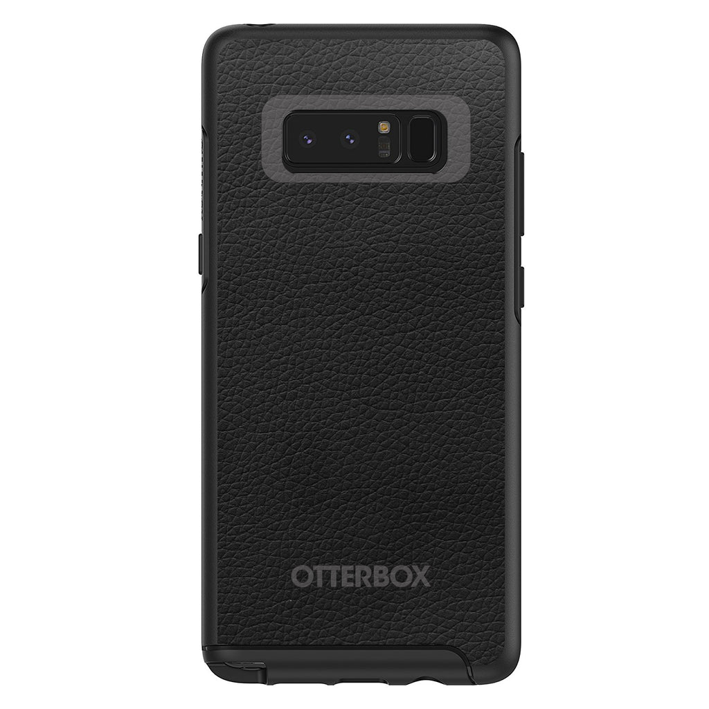 Black Leather Print Design OtterBox Symmetry Case for iPhone & Galaxy, view 14