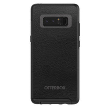 DistinctInk™ OtterBox Symmetry Series Case for Apple iPhone / Samsung Galaxy / Google Pixel - Black Leather Print Design