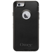 DistinctInk™ OtterBox Defender Series Case for Apple iPhone / Samsung Galaxy / Google Pixel - Black Leather Print Design
