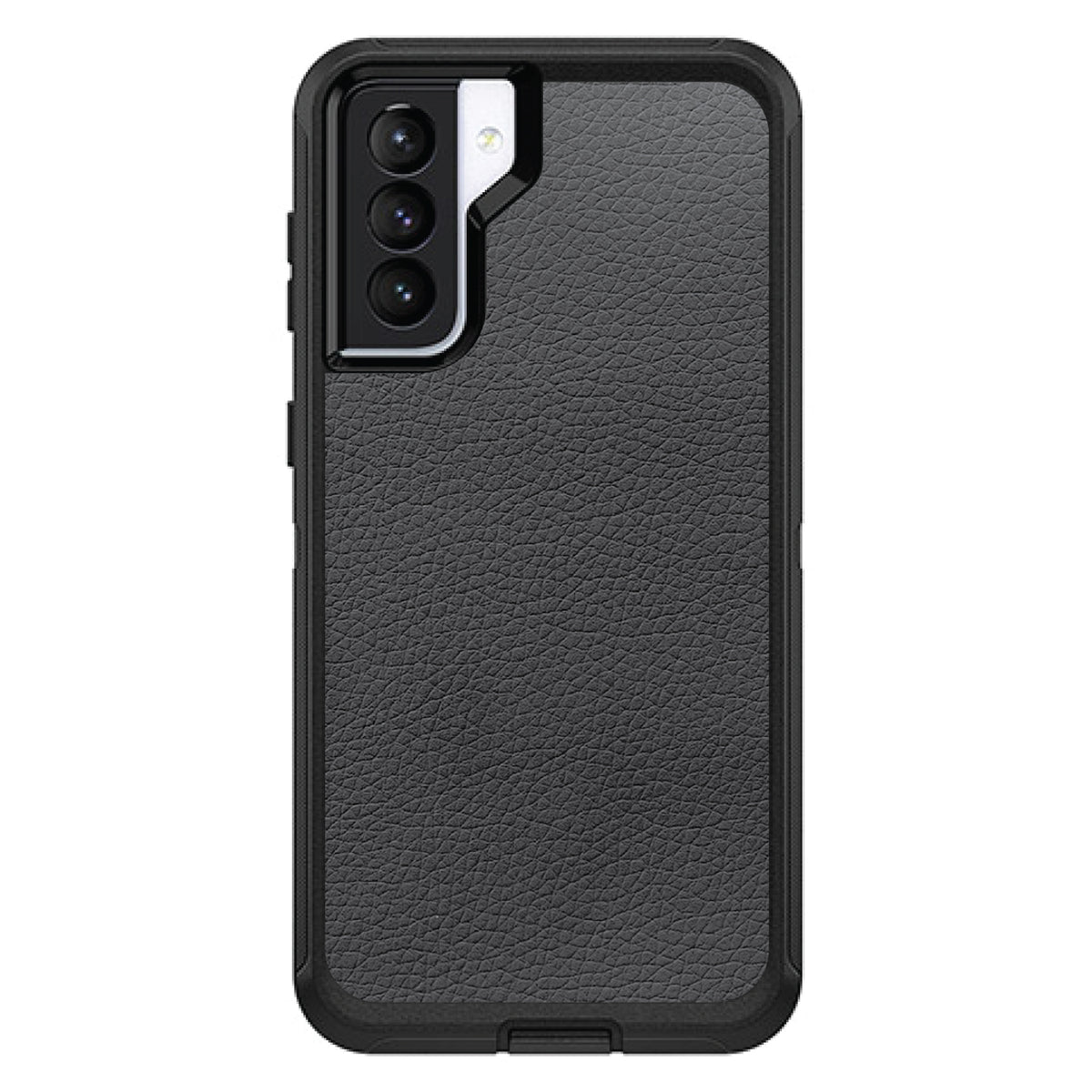 Black Leather Print Design OtterBox Defender Case for iPhone & Galaxy, view 6