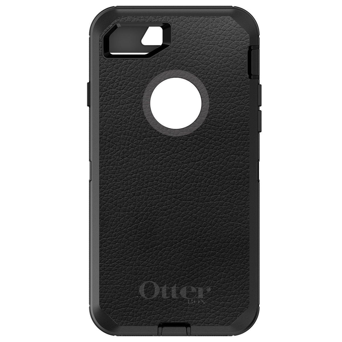 Black Leather Print Design OtterBox Defender Case for iPhone & Galaxy