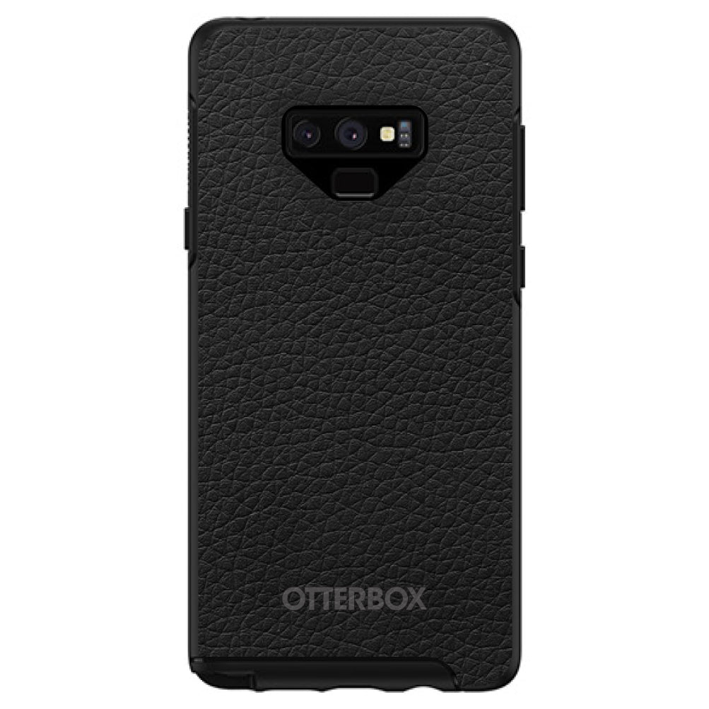 Black Leather Print Design OtterBox Symmetry Case for iPhone & Galaxy, view 13
