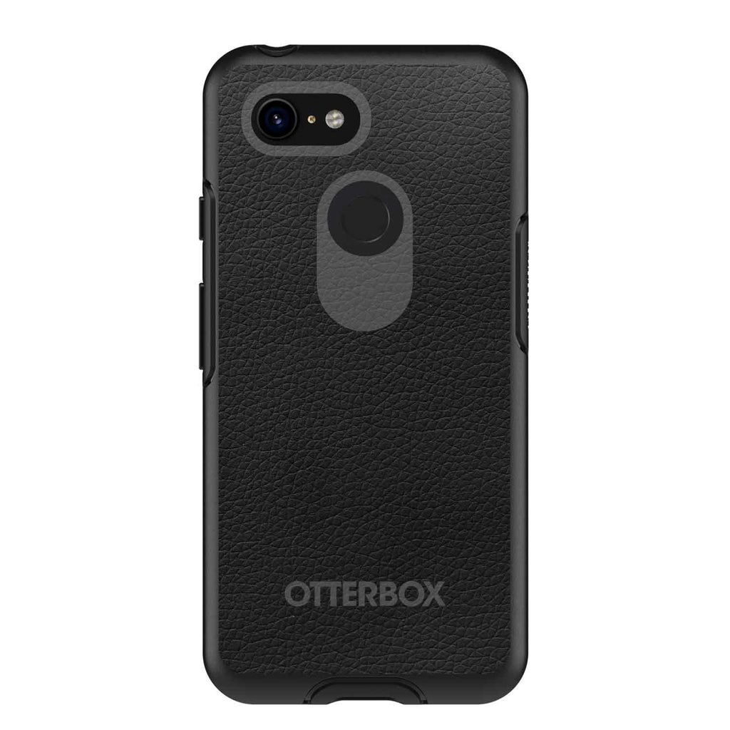 Black Leather Print Design OtterBox Symmetry Case for iPhone & Galaxy, view 15
