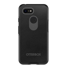 DistinctInk™ OtterBox Symmetry Series Case for Apple iPhone / Samsung Galaxy / Google Pixel - Black Leather Print Design
