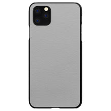 DistinctInk® Hard Plastic Snap-On Case for Apple iPhone or Samsung Galaxy - Lt Grey Leather Print Design