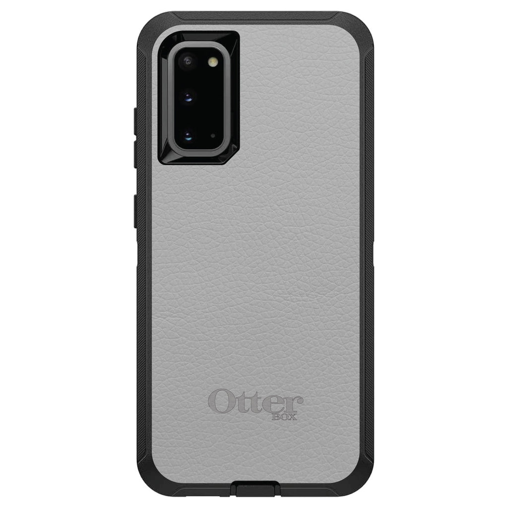 Lt Grey Leather Print Design OtterBox Defender Case for iPhone & Galaxy, view 8