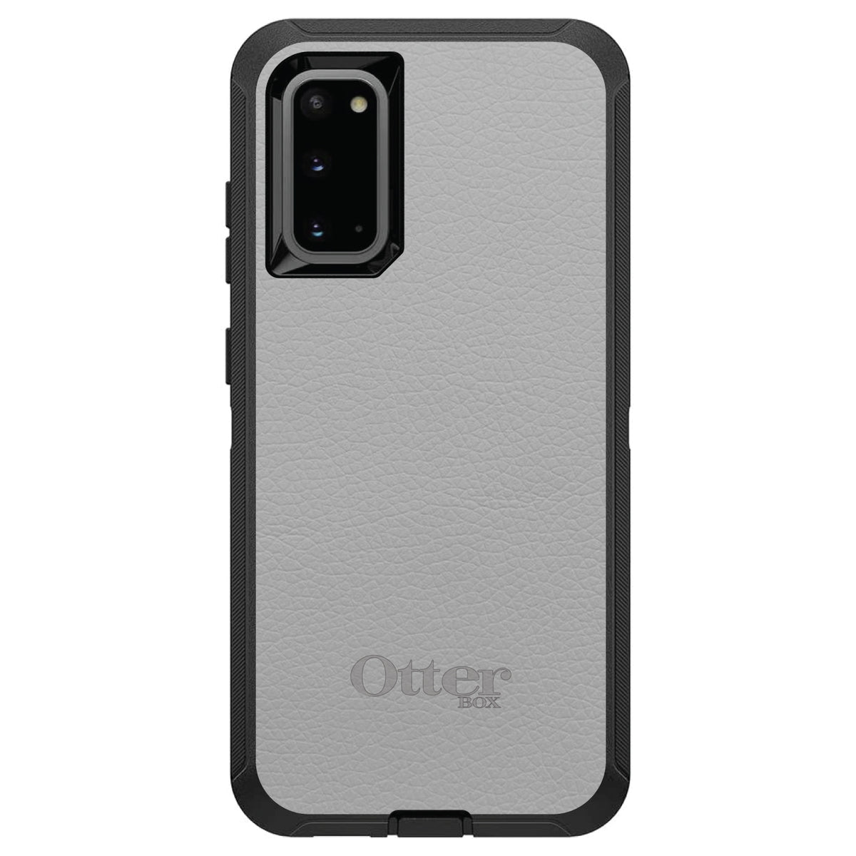 Lt Grey Leather Print Design OtterBox Defender Case for iPhone & Galaxy, view 8