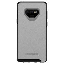 DistinctInk™ OtterBox Symmetry Series Case for Apple iPhone / Samsung Galaxy / Google Pixel - Lt Grey Leather Print Design