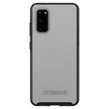 DistinctInk™ OtterBox Symmetry Series Case for Apple iPhone / Samsung Galaxy / Google Pixel - Lt Grey Leather Print Design
