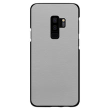 DistinctInk® Hard Plastic Snap-On Case for Apple iPhone or Samsung Galaxy - Lt Grey Leather Print Design