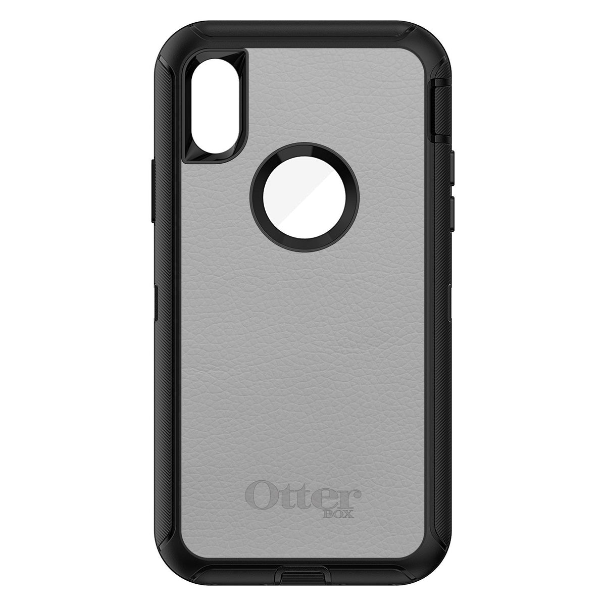 Lt Grey Leather Print Design OtterBox Defender Case for iPhone & Galaxy, view 3