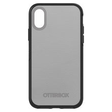 DistinctInk™ OtterBox Symmetry Series Case for Apple iPhone / Samsung Galaxy / Google Pixel - Lt Grey Leather Print Design