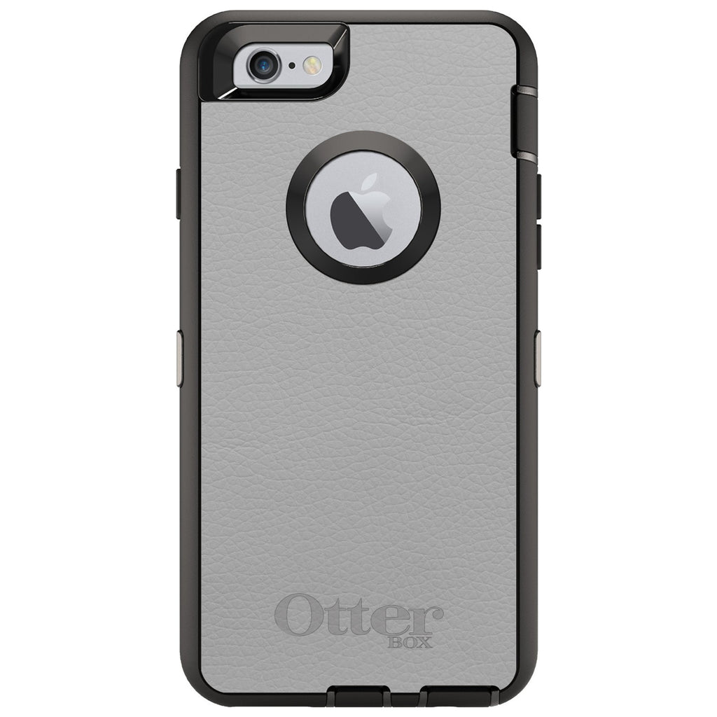 Lt Grey Leather Print Design OtterBox Defender Case for iPhone & Galaxy, view 4