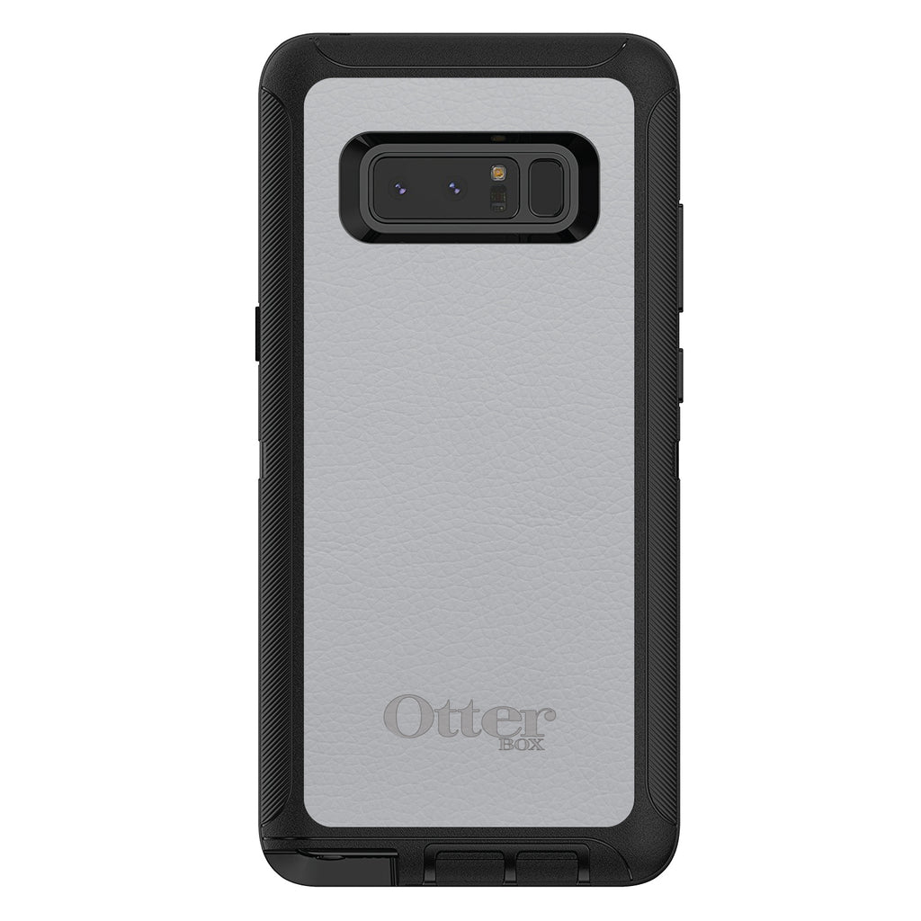 Lt Grey Leather Print Design OtterBox Defender Case for iPhone & Galaxy, view 17