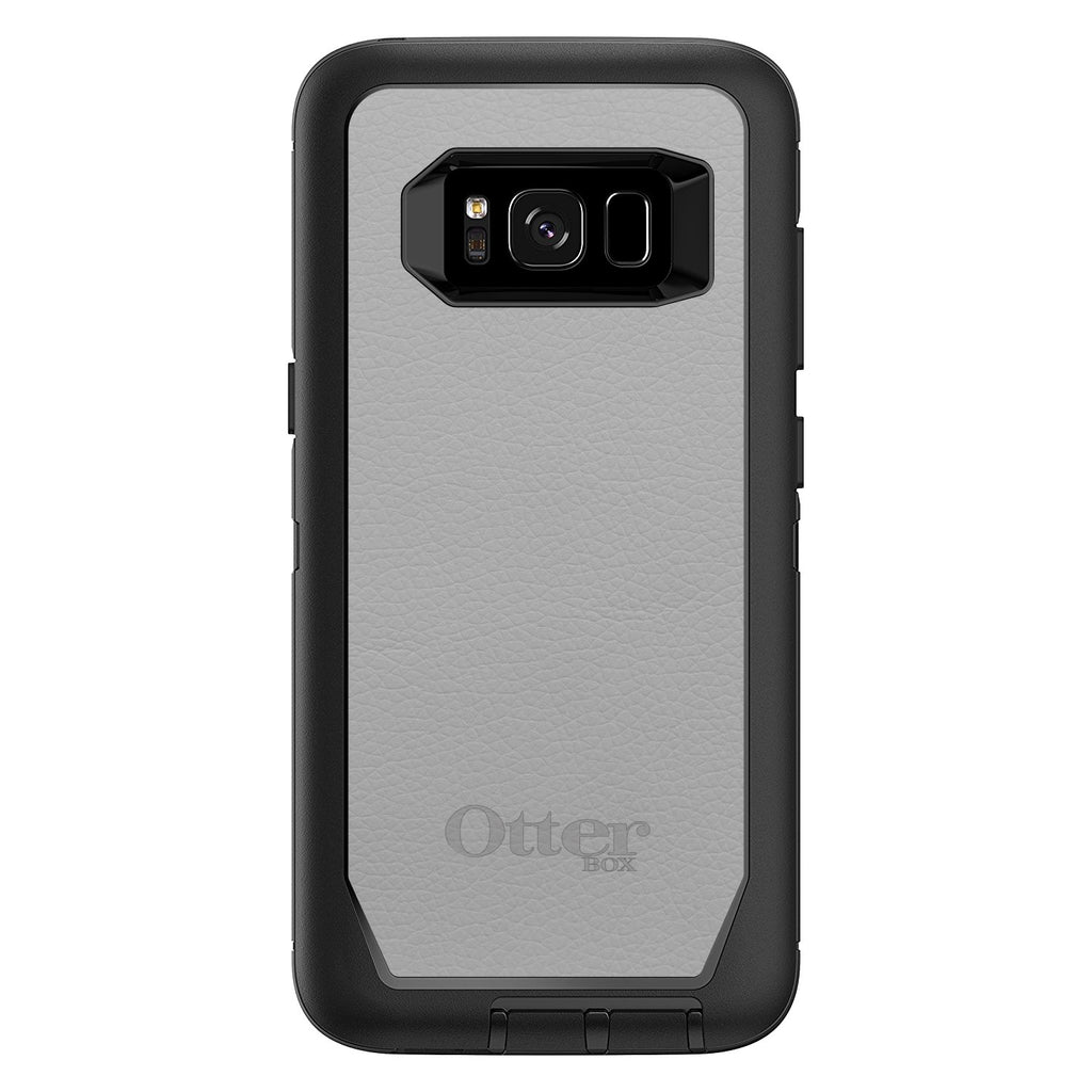 Lt Grey Leather Print Design OtterBox Defender Case for iPhone & Galaxy, view 12