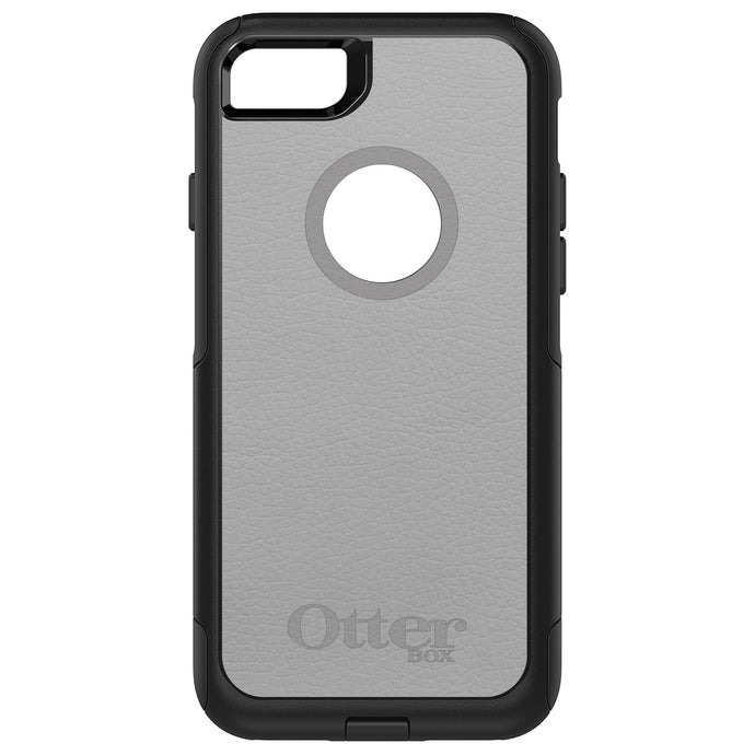 DistinctInk OtterBox Commuter Series Case for Apple iPhone or Samsung Galaxy - Lt Grey Leather Print Design