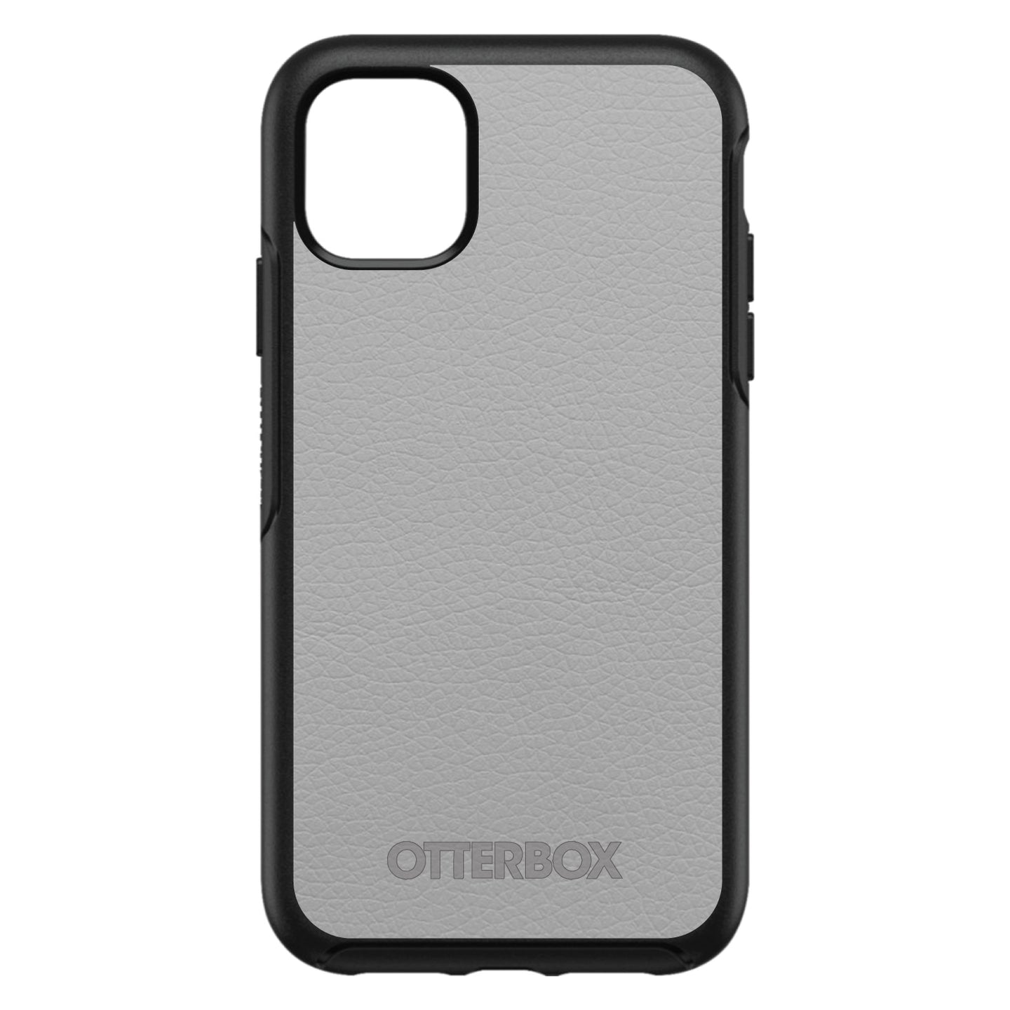 DistinctInk™ OtterBox Symmetry Series Case for Apple iPhone / Samsung Galaxy / Google Pixel - Lt Grey Leather Print Design