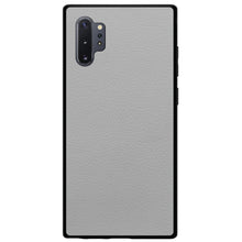 DistinctInk® Hard Plastic Snap-On Case for Apple iPhone or Samsung Galaxy - Lt Grey Leather Print Design