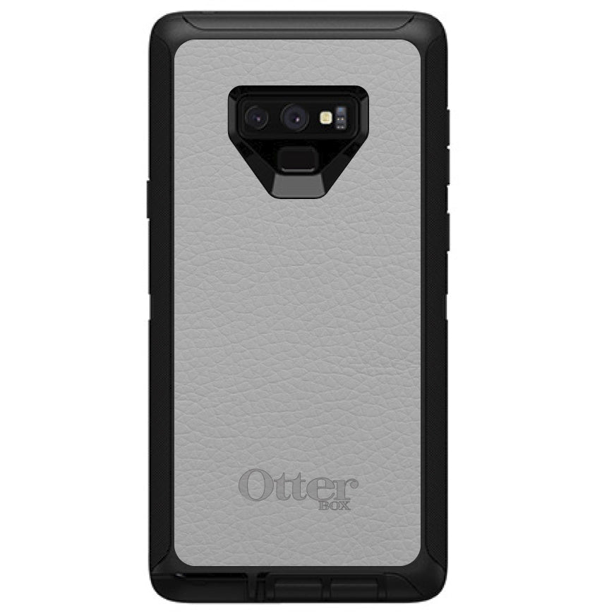 Lt Grey Leather Print Design OtterBox Defender Case for iPhone & Galaxy, view 16