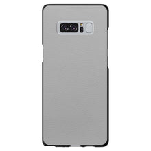 DistinctInk® Hard Plastic Snap-On Case for Apple iPhone or Samsung Galaxy - Lt Grey Leather Print Design