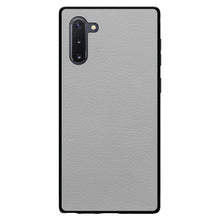 DistinctInk® Hard Plastic Snap-On Case for Apple iPhone or Samsung Galaxy - Lt Grey Leather Print Design