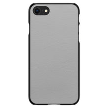 DistinctInk® Hard Plastic Snap-On Case for Apple iPhone or Samsung Galaxy - Lt Grey Leather Print Design