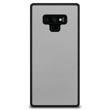 DistinctInk® Hard Plastic Snap-On Case for Apple iPhone or Samsung Galaxy - Lt Grey Leather Print Design