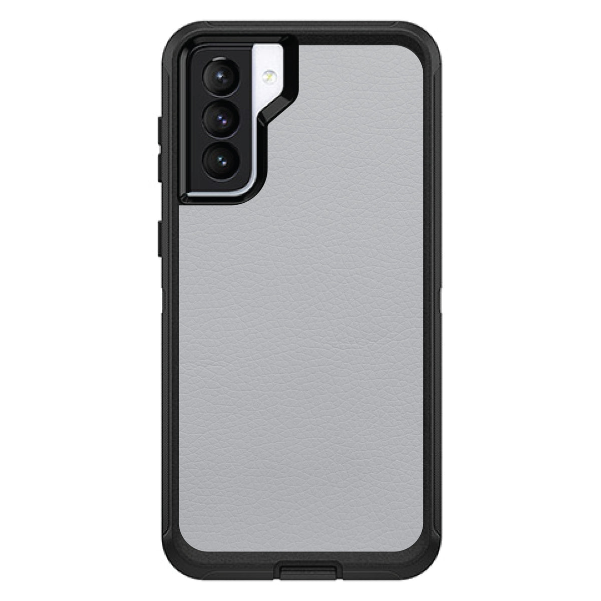 Lt Grey Leather Print Design OtterBox Defender Case for iPhone & Galaxy, view 5