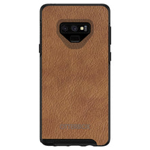 DistinctInk™ OtterBox Symmetry Series Case for Apple iPhone / Samsung Galaxy / Google Pixel - Dark Brown Leather Print Design