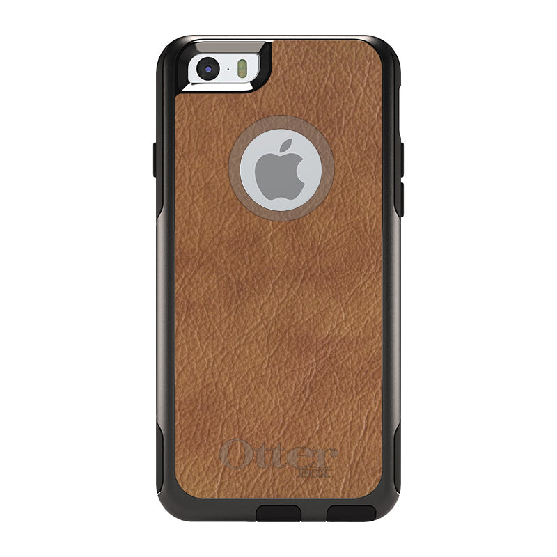 Dark Brown Leather Print Design OtterBox Commuter Case for iPhone & Galaxy, view 4