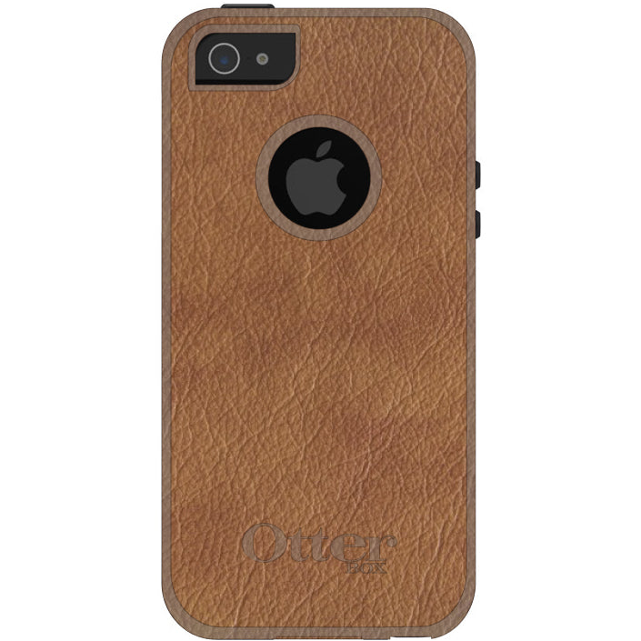 Dark Brown Leather Print Design OtterBox Commuter Case for iPhone & Galaxy, view 5