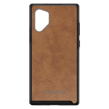 DistinctInk™ OtterBox Symmetry Series Case for Apple iPhone / Samsung Galaxy / Google Pixel - Dark Brown Leather Print Design