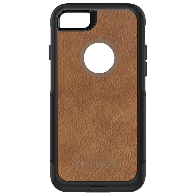 DistinctInk™ OtterBox Commuter Series Case for Apple iPhone or Samsung Galaxy - Dark Brown Leather Print Design