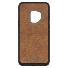 DistinctInk™ OtterBox Symmetry Series Case for Apple iPhone / Samsung Galaxy / Google Pixel - Dark Brown Leather Print Design