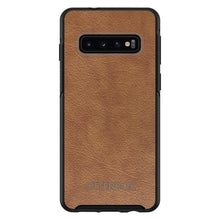 DistinctInk™ OtterBox Symmetry Series Case for Apple iPhone / Samsung Galaxy / Google Pixel - Dark Brown Leather Print Design