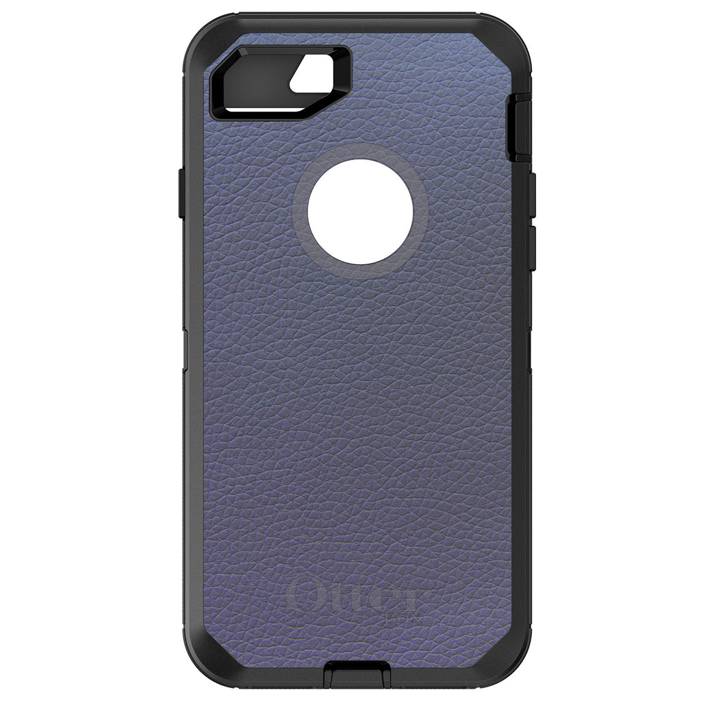 Dark Grey Leather Print Design OtterBox Defender Case for iPhone & Galaxy
